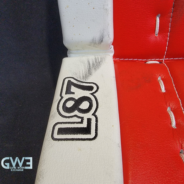 Ann-Renee Desbiens Game Used Goalie Pads 2024 Team Canada World Championship Gold Medal Winning Worn True Set Pads + Glove + Blocker Signed and Inscribed AS-03300