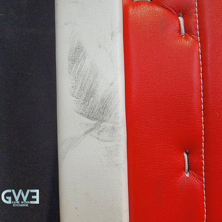 Ann-Renee Desbiens Game Used Goalie Pads 2024 Team Canada World Championship Gold Medal Winning Worn True Set Pads + Glove + Blocker Signed and Inscribed AS-03300