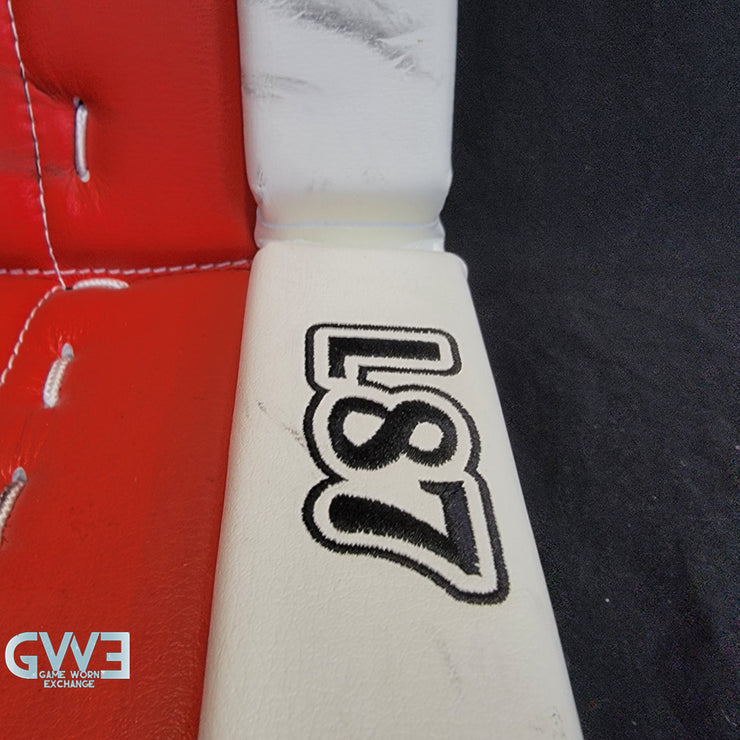 Ann-Renee Desbiens Game Used Goalie Pads 2024 Team Canada World Championship Gold Medal Winning Worn True Set Pads + Glove + Blocker Signed and Inscribed AS-03300