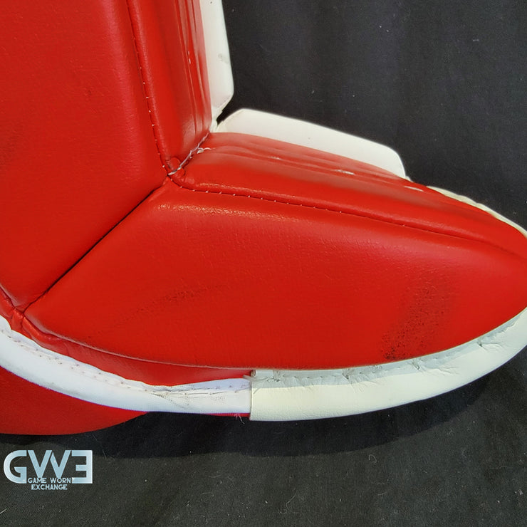 Ann-Renee Desbiens Game Used Goalie Pads 2024 Team Canada World Championship Gold Medal Winning Worn True Set Pads + Glove + Blocker Signed and Inscribed AS-03300
