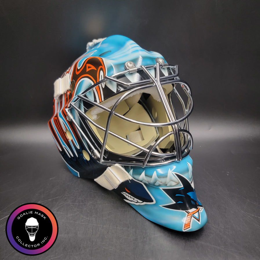 Antti Niemi Goalie Mask Unsigned 2010-11 San Jose Tribute