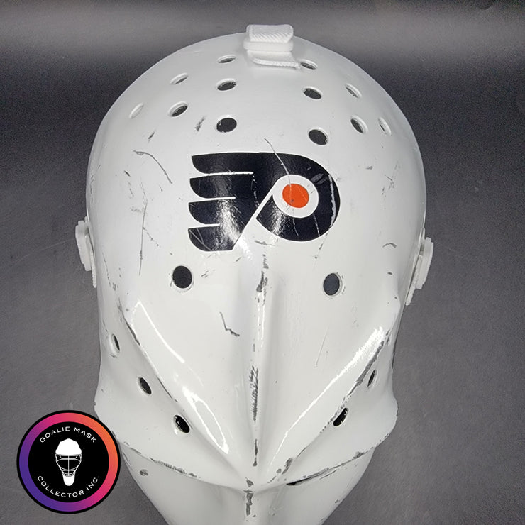Bernie Parent Goalie Mask Unsigned Philadelphia "3 Emblems" GAME USED Edition Full Size Tribute