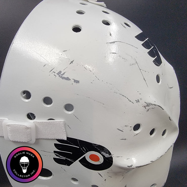Bernie Parent Goalie Mask Unsigned Philadelphia "3 Emblems" GAME USED Edition Full Size Tribute