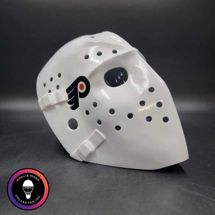 Bernie Parent Goalie Mask Unsigned Philadelphia "3 Emblems" PRISTINE Edition Full Size Tribute