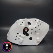 Bernie Parent Goalie Mask Unsigned Philadelphia "3 Emblems" PRISTINE Edition Full Size Tribute