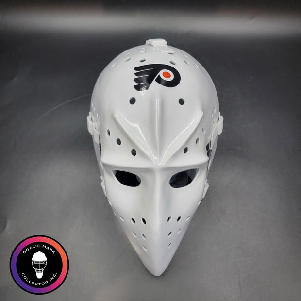 Bernie Parent Goalie Mask Unsigned Philadelphia "3 Emblems" PRISTINE Edition Full Size Tribute