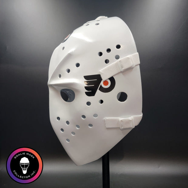 Bernie Parent Goalie Mask Unsigned Philadelphia "3 Emblems" PRISTINE Edition Full Size Tribute