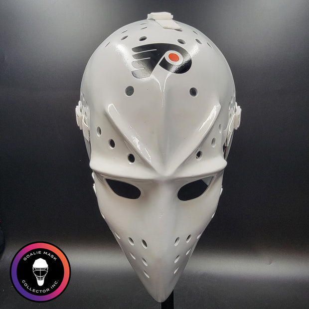 Bernie Parent Goalie Mask Unsigned Philadelphia "3 Emblems" PRISTINE Edition Full Size Tribute