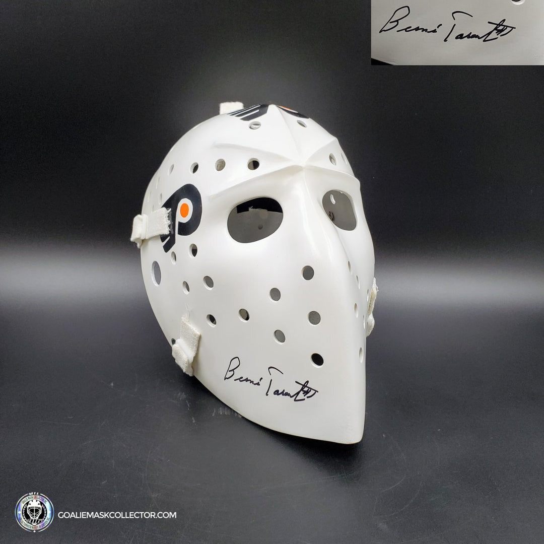 Bernie Parent Signed Goalie Mask Autographed Philadelphia "3 Emblems" PRISTINE Version Signature Edition Vintage