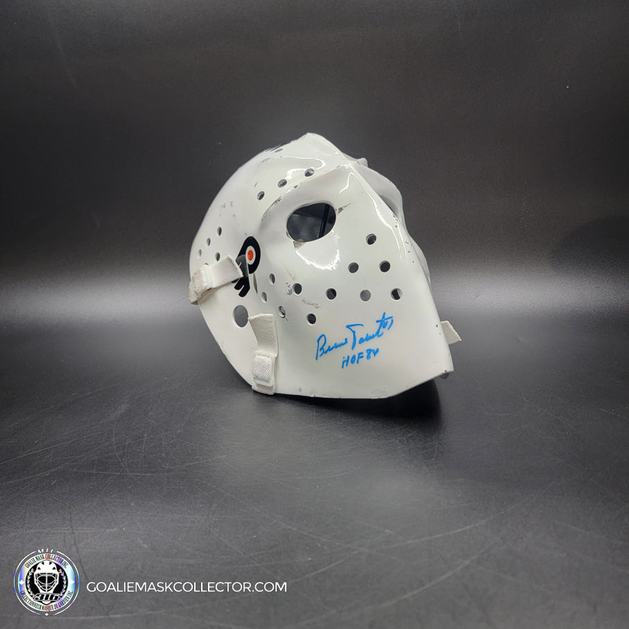 Bernie Parent Signed Goalie Mask Autographed Philadelphia "3 Emblems" GAME USED Version Signature Edition Vintage