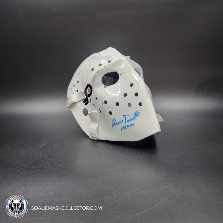 Bernie Parent Signed Goalie Mask Autographed Philadelphia "3 Emblems" GAME USED Version Signature Edition Vintage