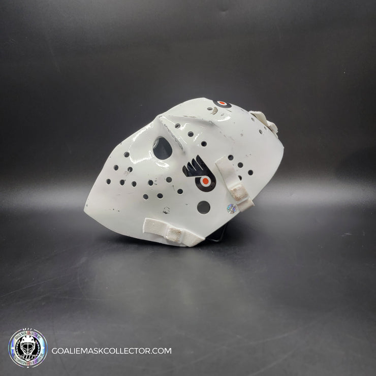 Bernie Parent Signed Goalie Mask Autographed Philadelphia "3 Emblems" GAME USED Version Signature Edition Vintage