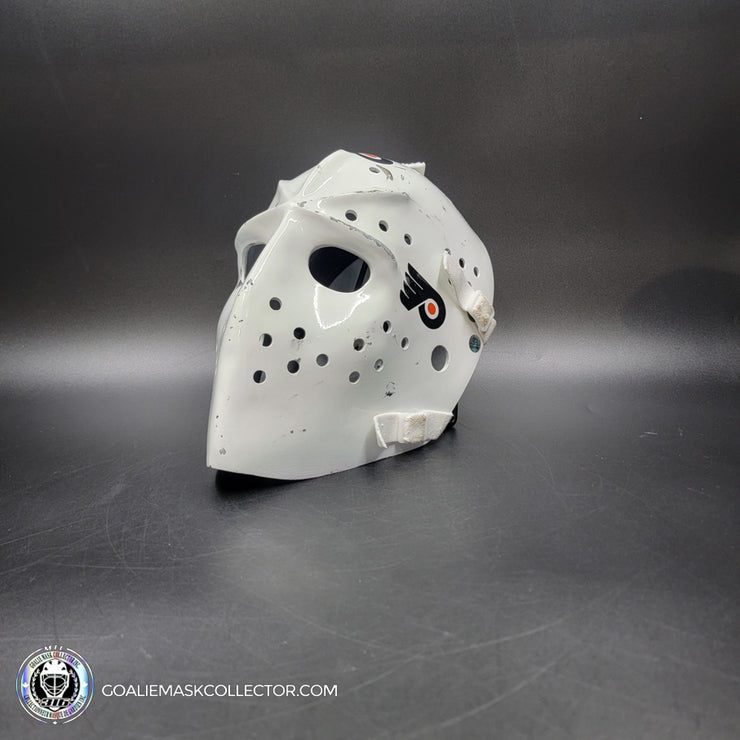 Bernie Parent Signed Goalie Mask Autographed Philadelphia "3 Emblems" GAME USED Version Signature Edition Vintage