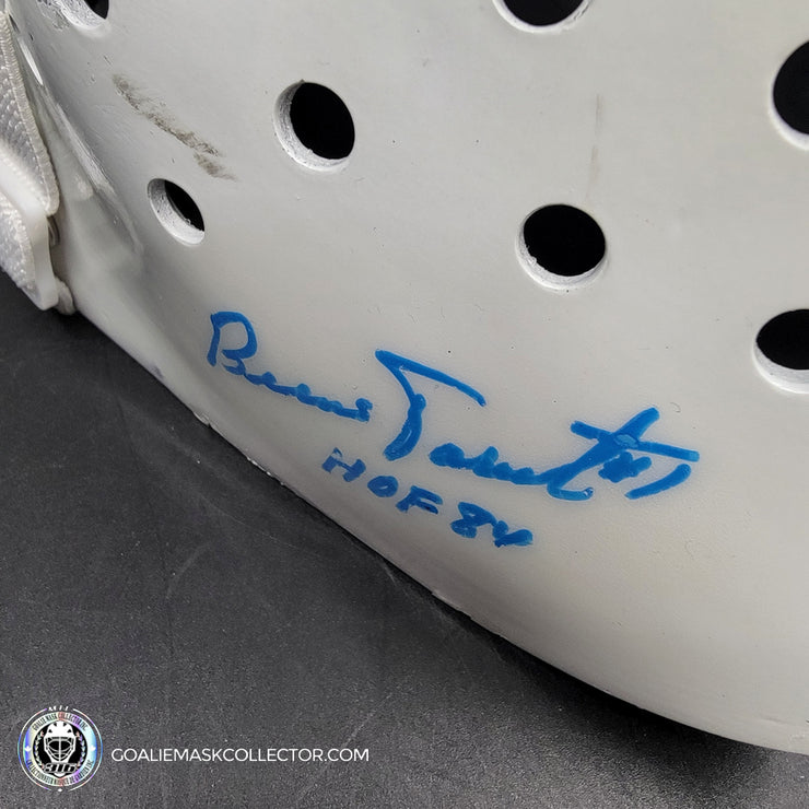 Bernie Parent Signed Goalie Mask Autographed Philadelphia "3 Emblems" GAME USED Version Signature Edition Vintage