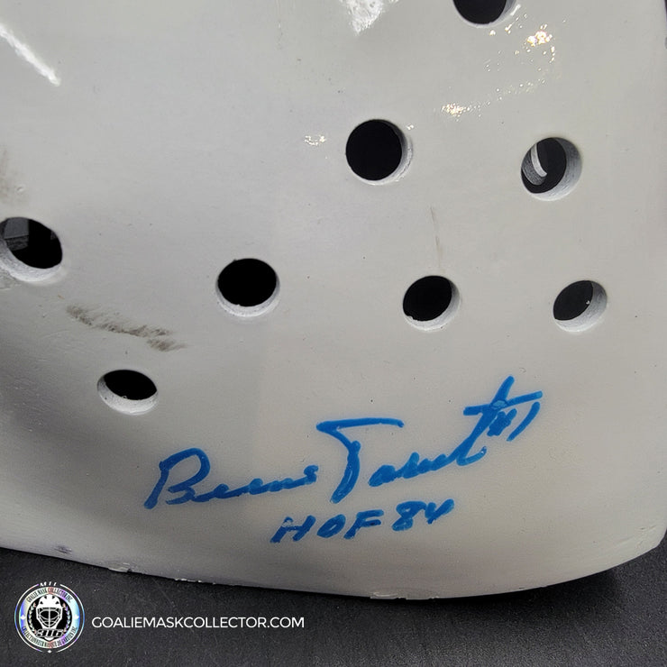 Bernie Parent Signed Goalie Mask Autographed Philadelphia "3 Emblems" GAME USED Version Signature Edition Vintage