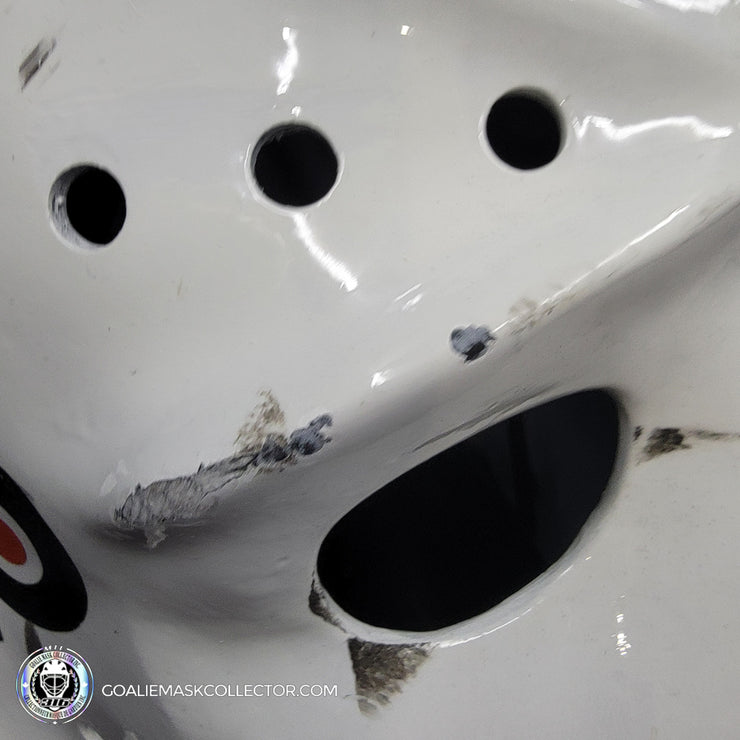 Bernie Parent Signed Goalie Mask Autographed Philadelphia "3 Emblems" GAME USED Version Signature Edition Vintage