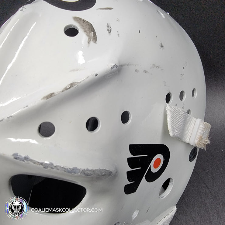 Bernie Parent Signed Goalie Mask Autographed Philadelphia "3 Emblems" GAME USED Version Signature Edition Vintage