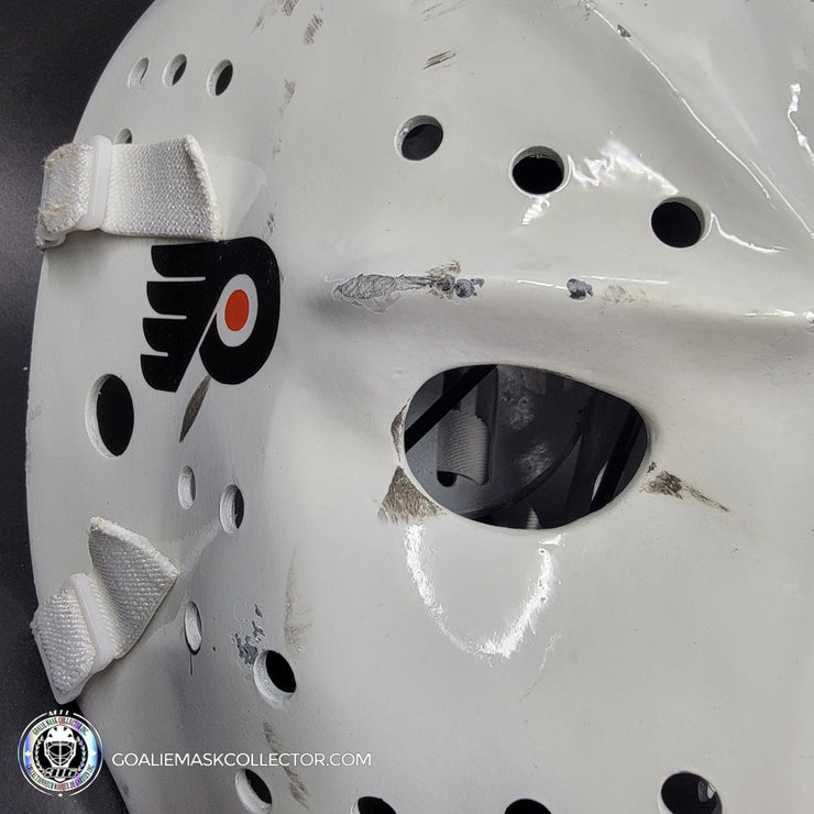 Bernie Parent Signed Goalie Mask Autographed Philadelphia "3 Emblems" GAME USED Version Signature Edition Vintage