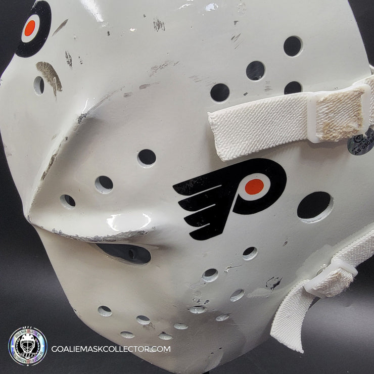 Bernie Parent Signed Goalie Mask Autographed Philadelphia "3 Emblems" GAME USED Version Signature Edition Vintage