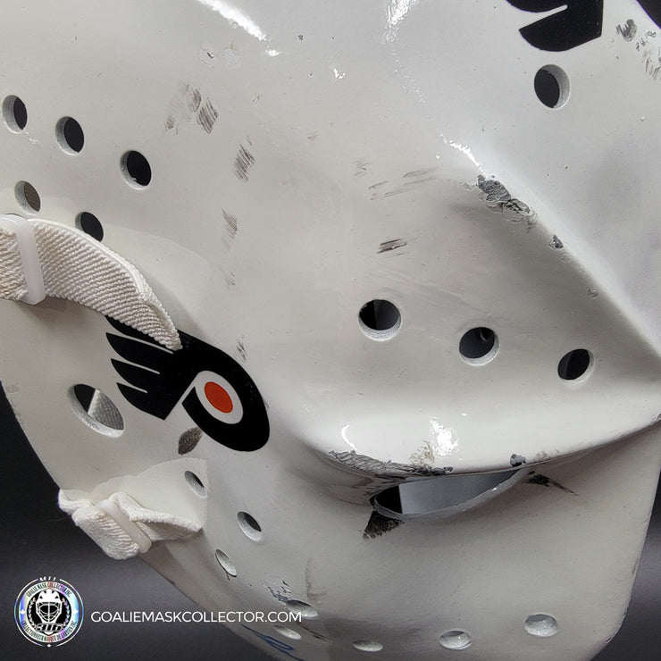 Bernie Parent Signed Goalie Mask Autographed Philadelphia "3 Emblems" GAME USED Version Signature Edition Vintage