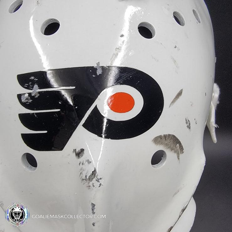 Bernie Parent Signed Goalie Mask Autographed Philadelphia "3 Emblems" GAME USED Version Signature Edition Vintage