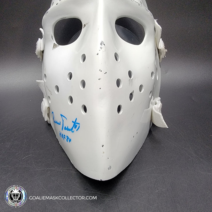Bernie Parent Signed Goalie Mask Autographed Philadelphia "3 Emblems" GAME USED Version Signature Edition Vintage