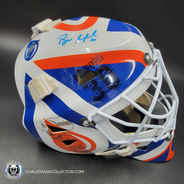 Bill Ranford Signed Goalie Mask Edmonton 1992 Signature Edition Autographed