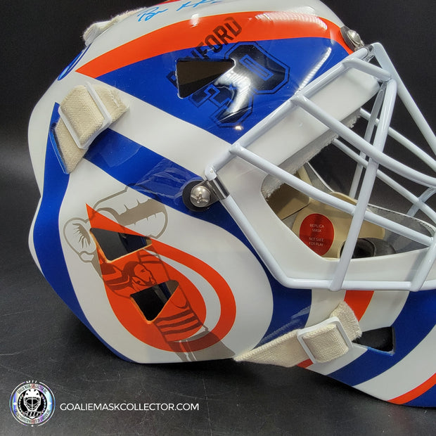 Bill Ranford Signed Goalie Mask Edmonton 1992 Signature Edition Autographed