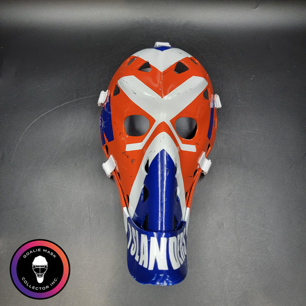 Billy Smith Goalie Mask Unsigned New York GAME USED Edition Full Size Tribute