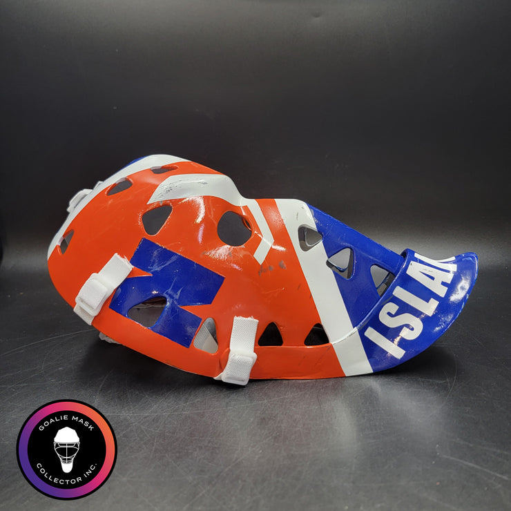 Billy Smith Goalie Mask Unsigned New York GAME USED Edition Full Size Tribute