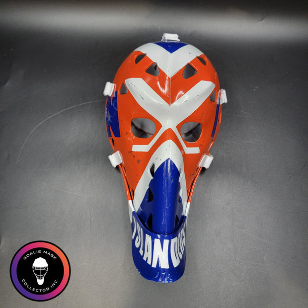 Billy Smith Goalie Mask Unsigned New York GAME USED Edition Full Size Tribute