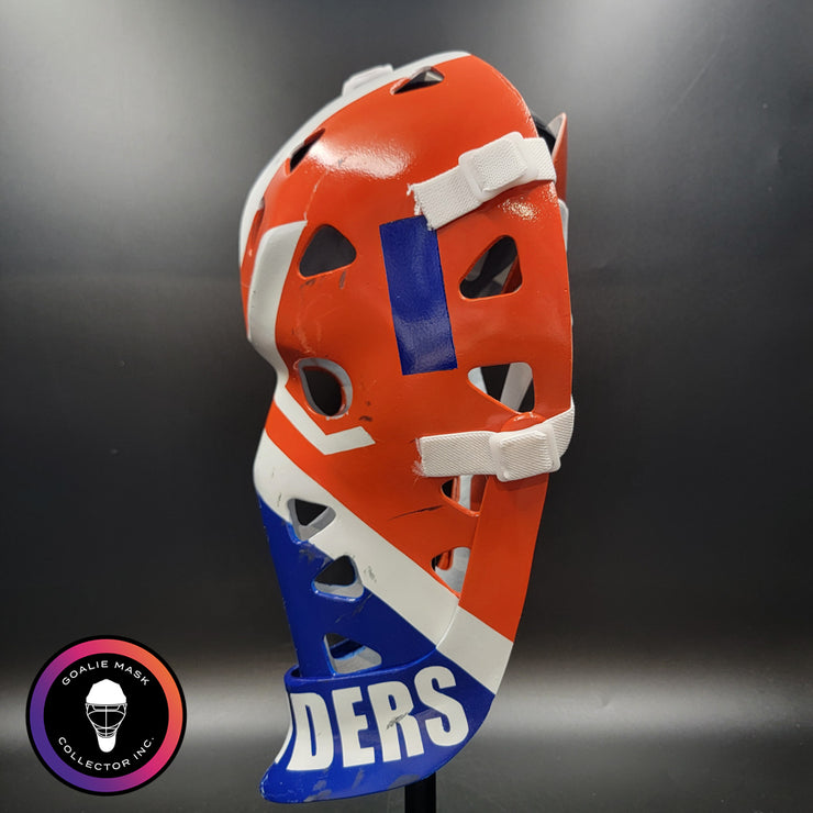 Billy Smith Goalie Mask Unsigned New York GAME USED Edition Full Size Tribute