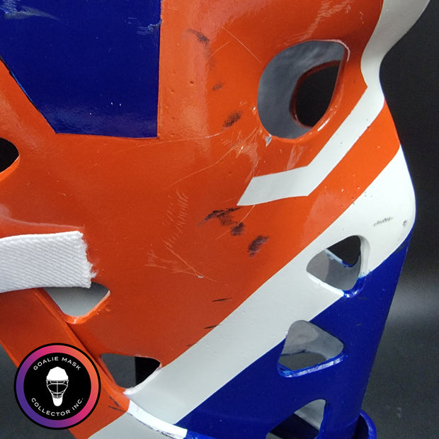 Billy Smith Goalie Mask Unsigned New York GAME USED Edition Full Size Tribute
