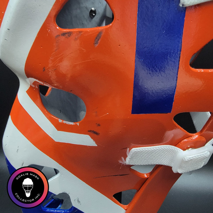 Billy Smith Goalie Mask Unsigned New York GAME USED Edition Full Size Tribute