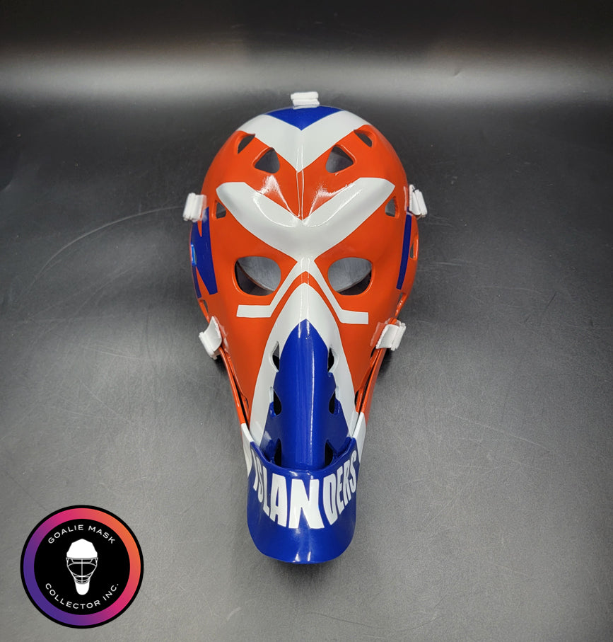 billy smith helmet Billy Smith Goalie Mask Unsigned New York GAME USED Edition Full Size Tribute