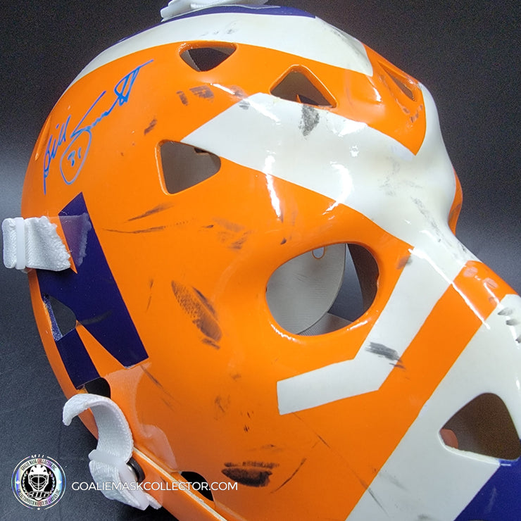 Billy Smith Signed Goalie Mask New York Game Worn Look Signature Edition Vintage Autographed Tribute
