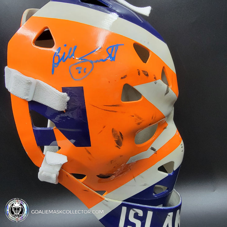 Billy Smith Signed Goalie Mask New York Game Worn Look Signature Edition Vintage Autographed Tribute