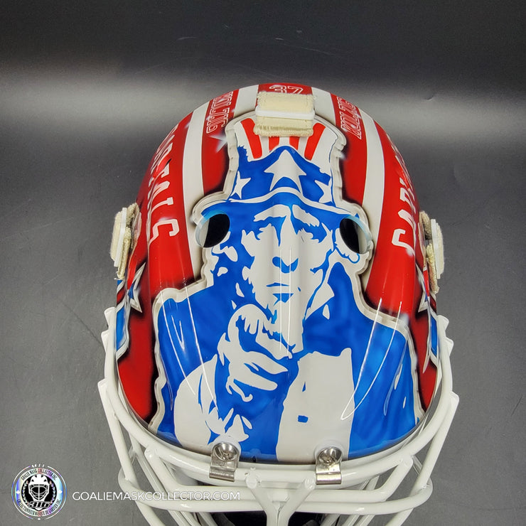 Braden Holtby Goalie Mask Unsigned 2015 Washington Winter Classic Kolzig Tribute