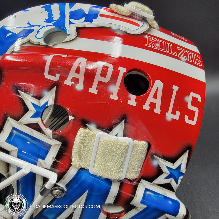 Braden Holtby Goalie Mask Unsigned 2015 Washington Winter Classic Kolzig Tribute