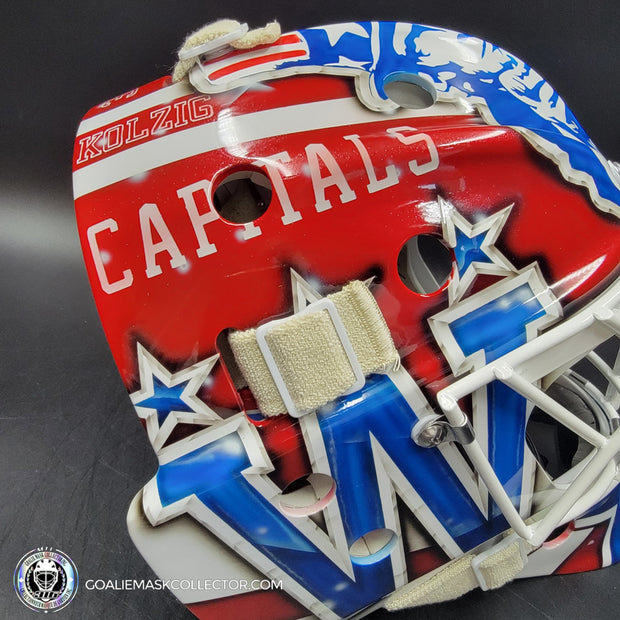 Braden Holtby Goalie Mask Unsigned 2015 Washington Winter Classic Kolzig Tribute