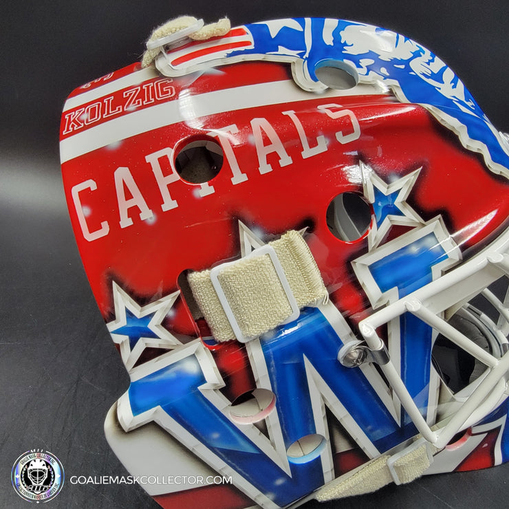 Braden Holtby Goalie Mask Unsigned 2015 Washington Winter Classic Kolzig Tribute