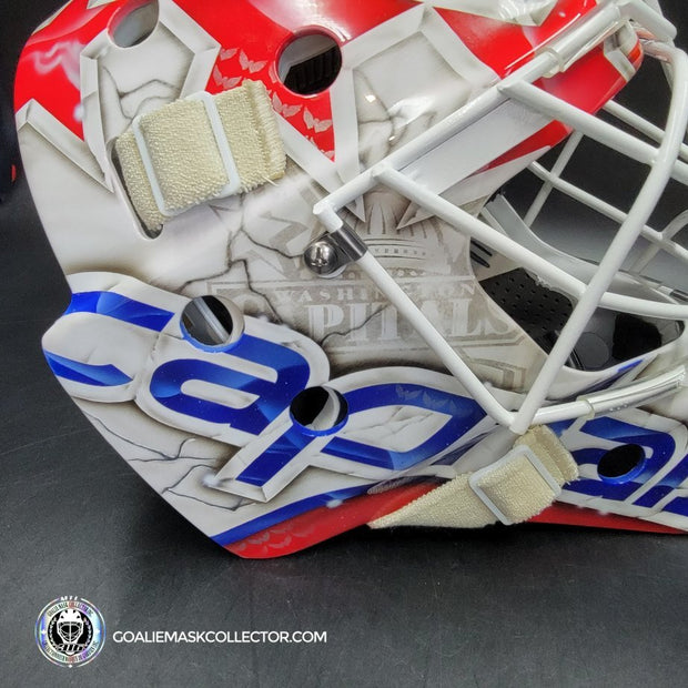 Braden Holtby Goalie Mask Unsigned 2018 Washington Cup Winning Edition Tribute