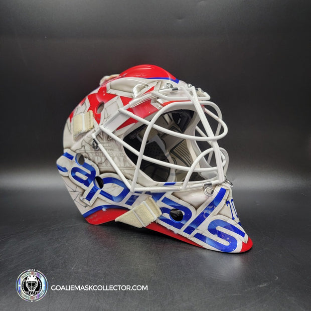 Braden Holtby Goalie Mask Unsigned 2018 Washington Cup Winning Edition Tribute