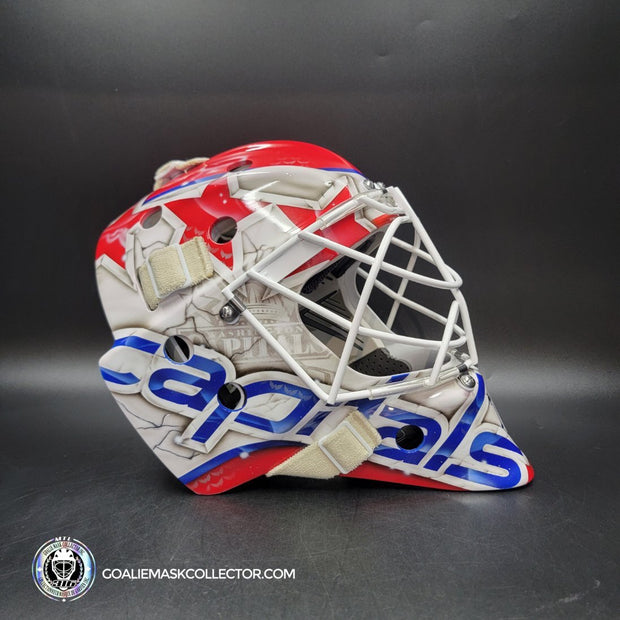 Braden Holtby Goalie Mask Unsigned 2018 Washington Cup Winning Edition Tribute