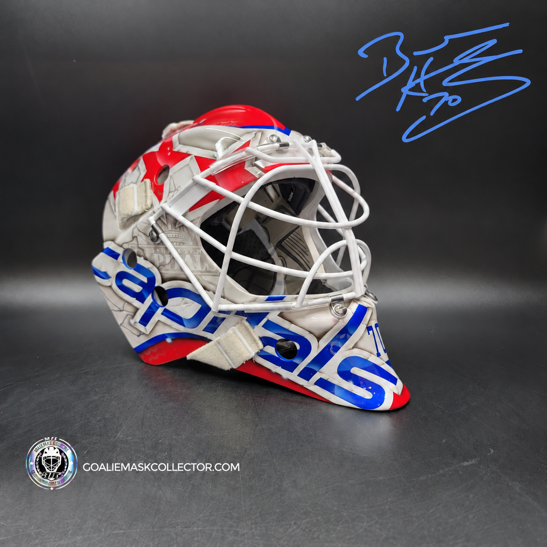Braden Holtby 2018 Washington Cup Winning Tribute presale with blue autograph graphic
