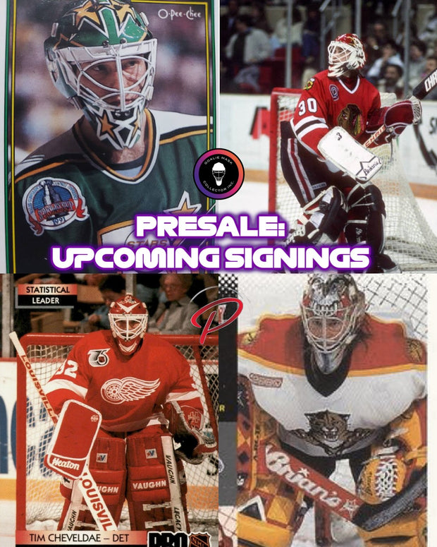 Upcoming Signing: Jon Casey / Tim Cheveldae / Ed Belfour / Trevor Kidd Signed Goalie Mask Tribute Signature Edition Autographed - COMING SOON