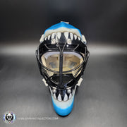 Brian Hayward Goalie Mask Unsigned San Jose V2 BRIGHT BLUE CAT316 Tribute