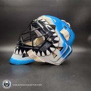 Brian Hayward Goalie Mask Unsigned San Jose V2 BRIGHT BLUE CAT316 Tribute