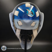 Brian Hayward Goalie Mask Unsigned San Jose V2 BRIGHT BLUE CAT316 Tribute