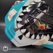 Brian Hayward Goalie Mask Unsigned San Jose V3 TEAL GRAY CAT316 Tribute
